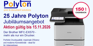25 Jahre Polyton Jubiläumsangebot Brother MFC-EX570