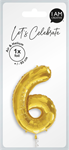 I AM CREA Folienballon Zahl 6 85cm