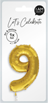 I AM CREA Folienballon Zahl 9 85cm