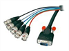 LINDY Video Cable, HD15, VGA-5x BNC, 1.8m, black