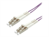 ROLINE Fiber Optic Cable, OM4, LC-LC, 10m, purple,