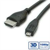 ROLINE Video Cable, HDMI 1.4, HDMI-MicroHDMI M-M,
