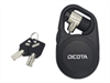DICOTA Security Cable T-Lock, Retractable, keyed