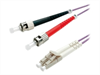 ROLINE Fiber Optic Cable, OM4, LC-ST, 2m, purple,